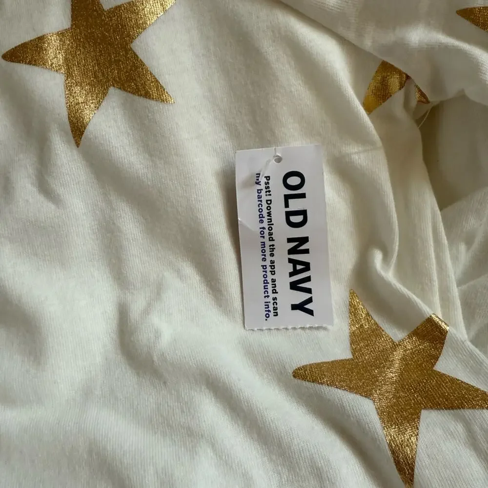 Old Navy Gold Stars Long-Sleeve Square Neck Fit and Flare Dress